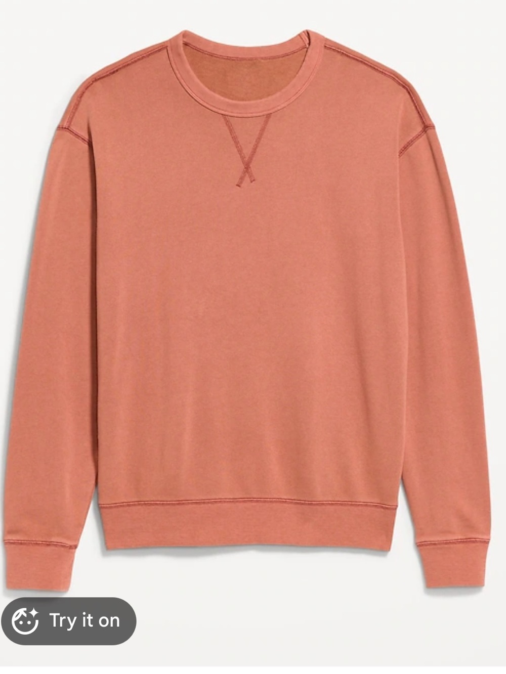 Time and Tru Men's Crewneck Sweatshirt in Rusty Rose